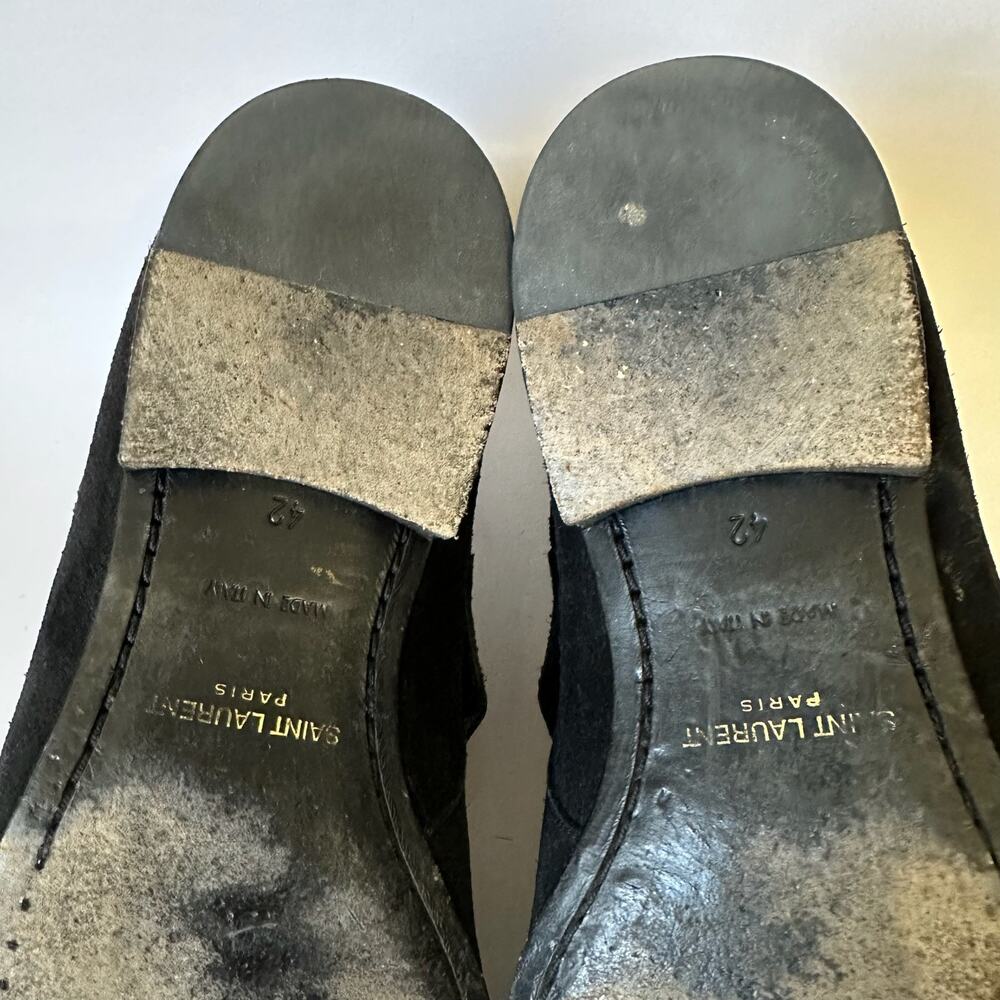 SAINT LAURENT Jodhpur Crop Ankle Boots Black Suede London 20 - Picture 12 of 12